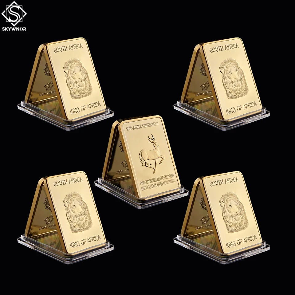 5PCS 1967 South Africa Wildlife King Of Animal Lion Fyngoud Fine Gold Coin 100 Mills Thick in Gold Bullion Bar Collection
5PCS 1967 South Africa Wildlife King Of Animal Lion Fyngoud Fine Gold Coin 100 Mills Thick in Gold Bullion Bar Collection