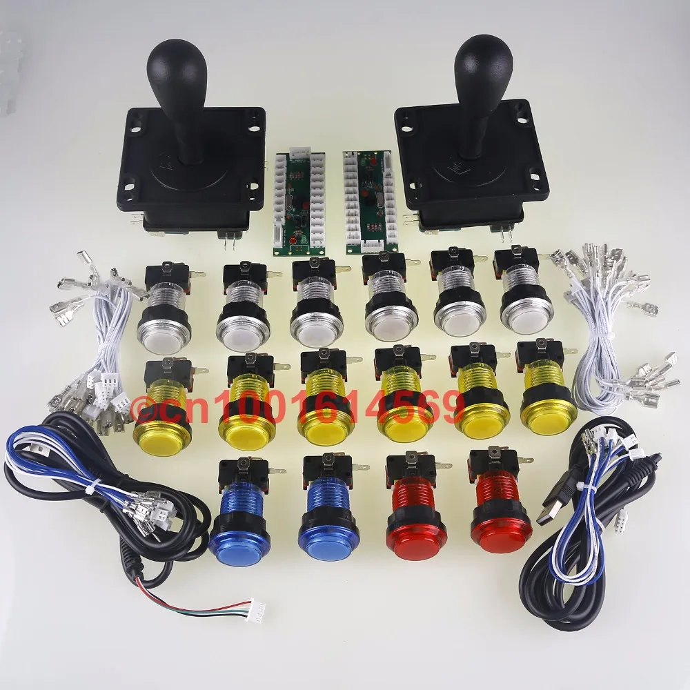 Arcade DIY Kits Parts 2 Players 16 X Arcade LED illuminate Buttons & Arcade Gamepads & Zero Delay PC USB Port Controller Handle
Arcade DIY Kits Parts 2 Players 16 X Arcade LED illuminate Buttons & Arcade Gamepads & Zero Delay PC USB Port Controller Handle