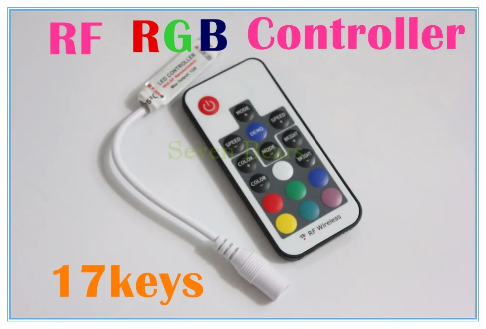1pcs/lot,DC 5V-24V 12A 17key mini RF wireless led RGB remote Controller with 4pin female DC for RGB LED Strip Lights
1pcs/lot,DC 5V-24V 12A 17key mini RF wireless led RGB remote Controller with 4pin female DC for RGB LED Strip Lights