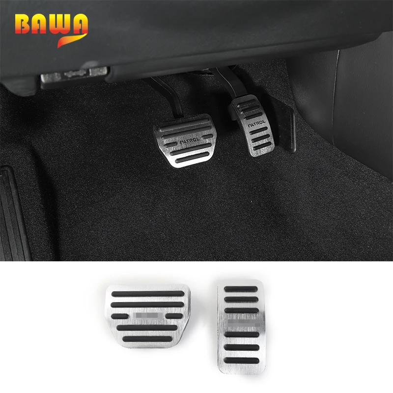 BAWA Aluminium Alloy Car Interior Gas Brake Throttle Pedal Decoration Cover For Nissan Patrol 2017 UP Car Styling
BAWA Aluminium Alloy Car Interior Gas Brake Throttle Pedal Decoration Cover For Nissan Patrol 2017 UP Car Styling