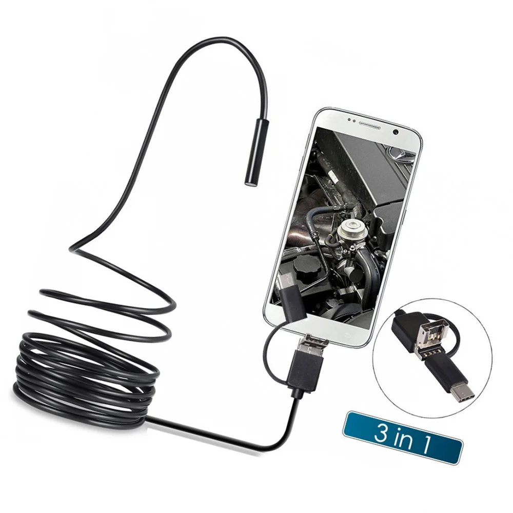 3 in 1 Inspection Camera Borescope Type-C & Micro USB & USB Endoscope Waterproof IP67 for Android Phones PC
3 in 1 Inspection Camera Borescope Type-C & Micro USB & USB Endoscope Waterproof IP67 for Android Phones PC