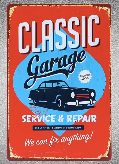 1 pc Classic Garage service repair days sign Tin Plate Sign plate wall man cave Decoration Art Dropshipping Poster metal
1 pc Classic Garage service repair days sign Tin Plate Sign plate wall man cave Decoration Art Dropshipping Poster metal