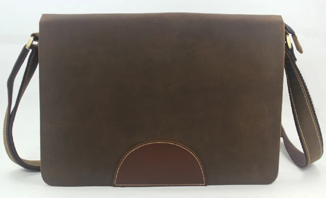 Vintage Crazy Horse Genuine Leather Men's Messenger Bag Leather Shoulder bag men Crossbody bag Leisure Sling bag Fashion Brown
Vintage Crazy Horse Genuine Leather Men's Messenger Bag Leather Shoulder bag men Crossbody bag Leisure Sling bag Fashion Brown
