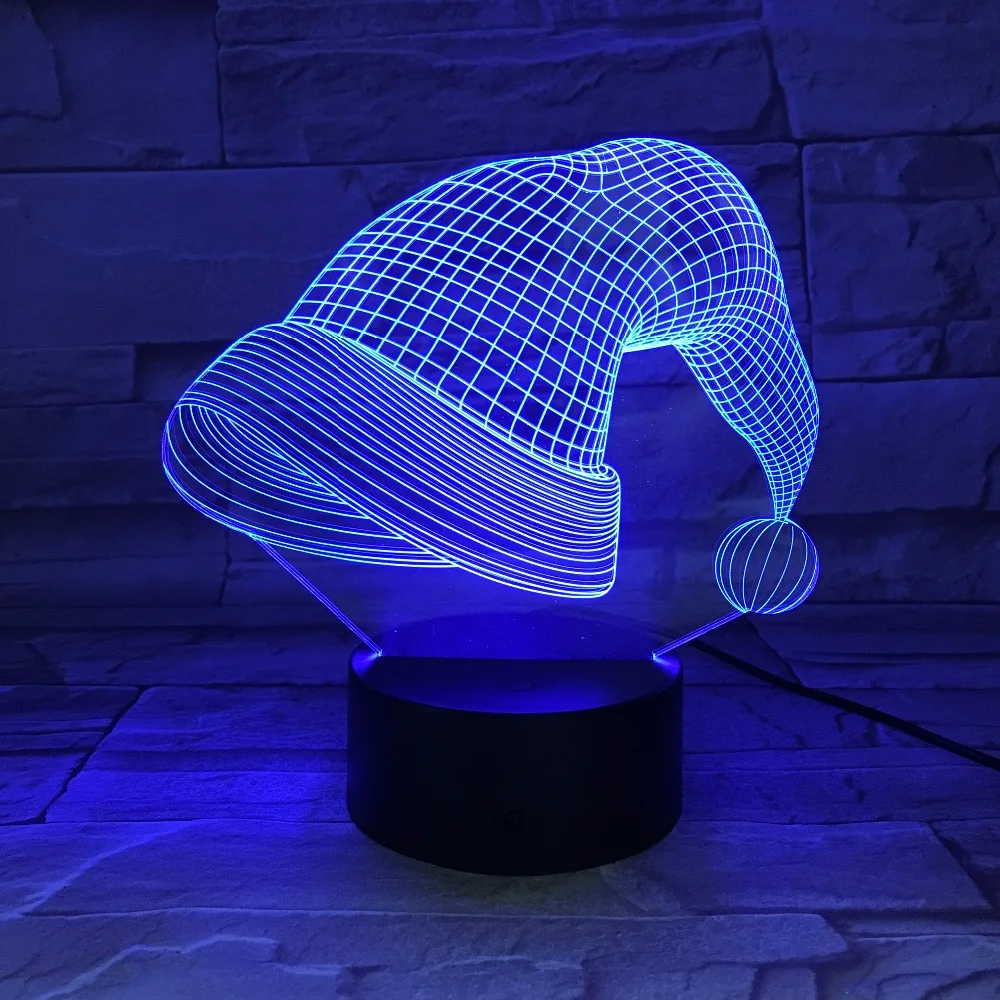 Christmas Hat 3d Lamp 7 Colors Led Night Lamps For Kids Touch Led Usb Table Lampara Lampe Baby Sleeping Nightlight Led Usb Light
Christmas Hat 3d Lamp 7 Colors Led Night Lamps For Kids Touch Led Usb Table Lampara Lampe Baby Sleeping Nightlight Led Usb Light
