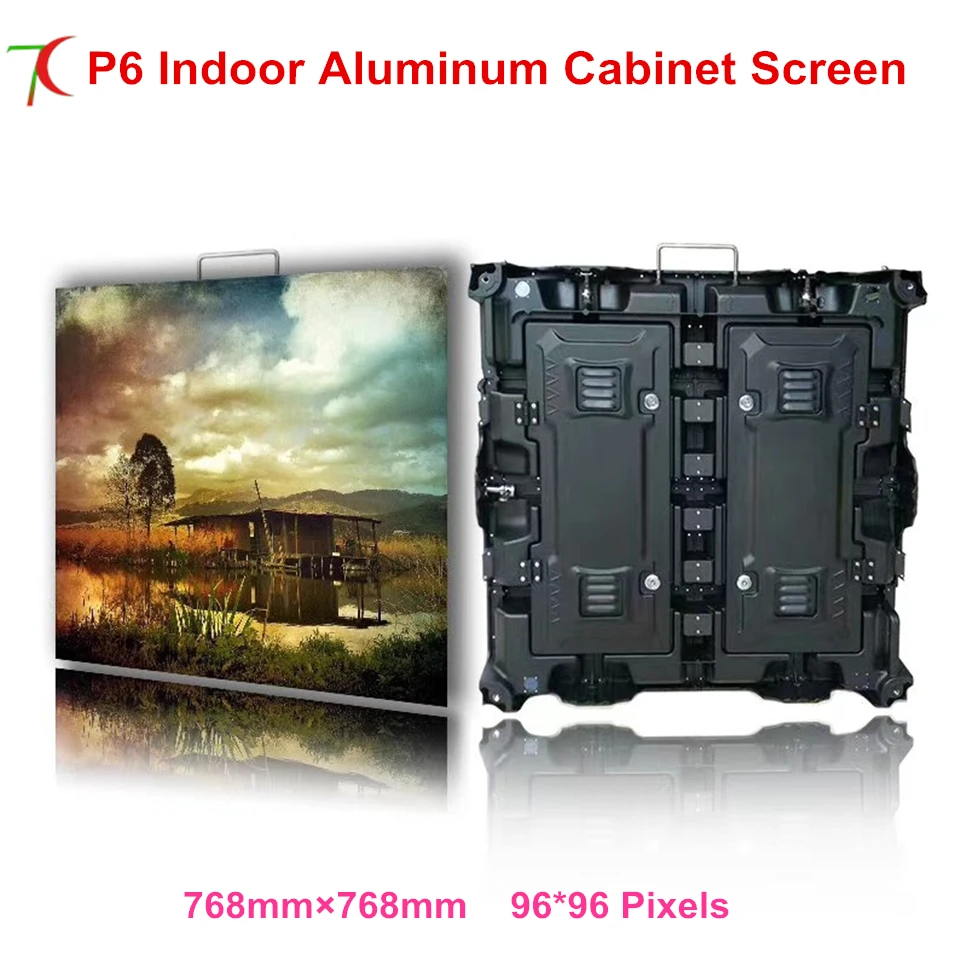 P6 Крытый 768*768 мм smd3528 16 Сканирование Открытый водонепроницаемый алюминиевый шкаф