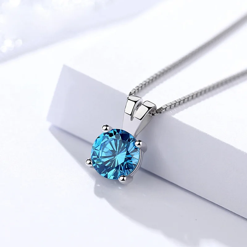 Romantic round Blue 925 silver CZ Pendant Necklace For Women Chain Jewelry Lover Valentine's Day Gifts bijoux
Romantic round Blue 925 silver CZ Pendant Necklace For Women Chain Jewelry Lover Valentine's Day Gifts bijoux
