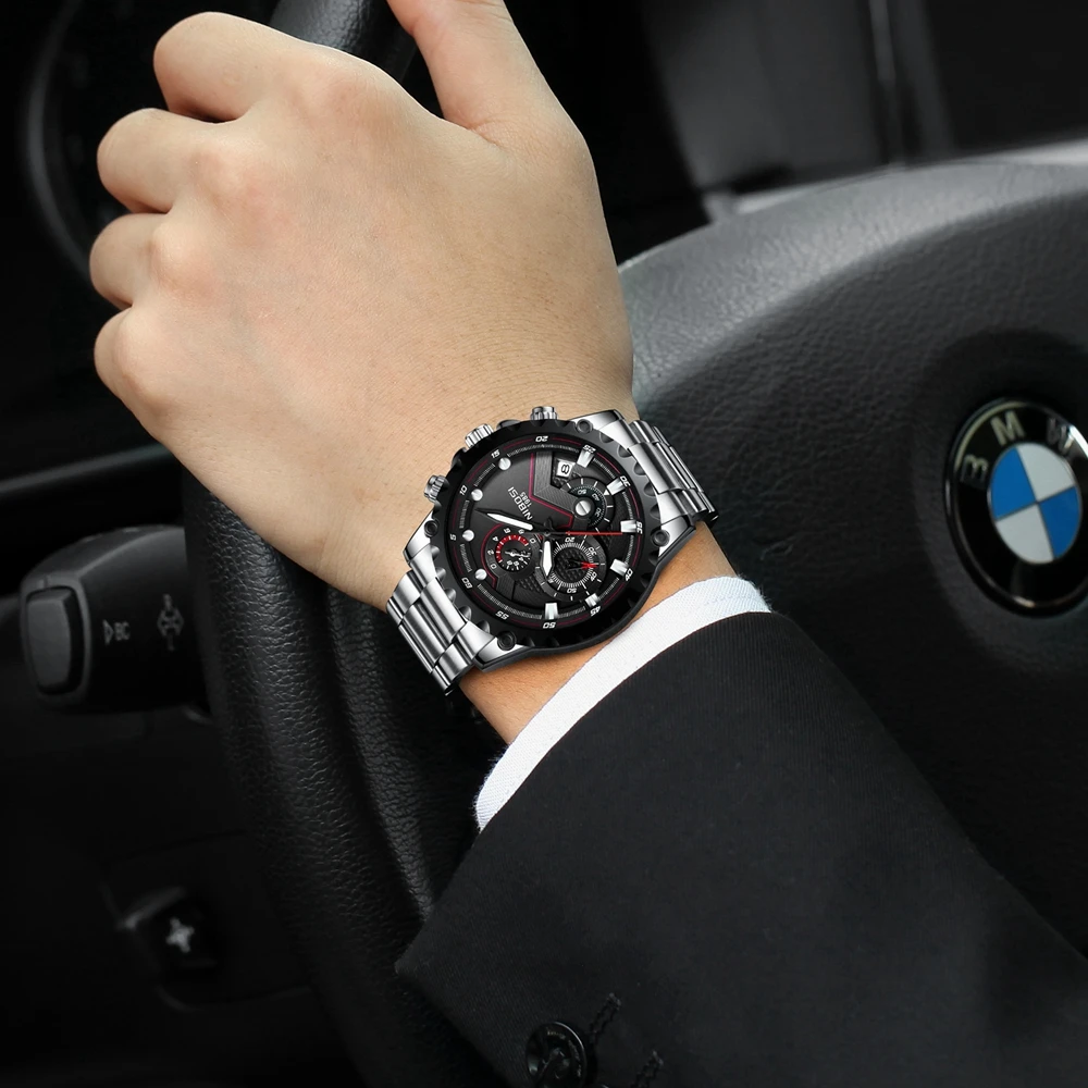 2020 NIBOSI Mens Watches Top Brand Luxury Full Steel Quartz Clock Waterproof Big Dial Chronograph Watch Men Relogio Masculino
2020 NIBOSI Mens Watches Top Brand Luxury Full Steel Quartz Clock Waterproof Big Dial Chronograph Watch Men Relogio Masculino