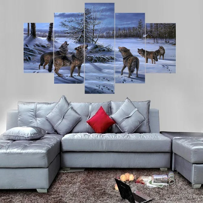 5 PCS of modern landscape canvas printing adornment picture Wolf an elephant art deco painting
5 PCS of modern landscape canvas printing adornment picture Wolf an elephant art deco painting