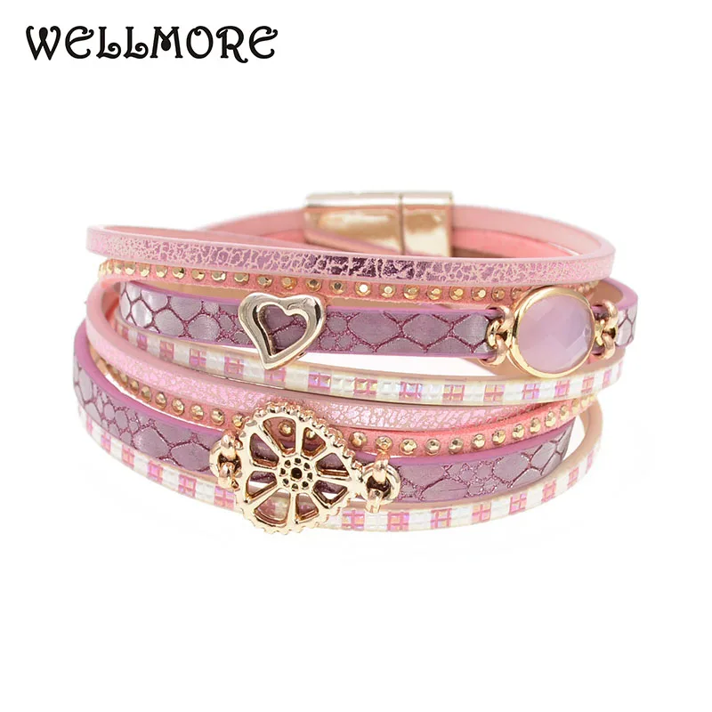 WELLMORE new stlye glass leather bracelet wrap bracelets for women Trendy Bohemian bracelets wholesale B17110601
WELLMORE new stlye glass leather bracelet wrap bracelets for women Trendy Bohemian bracelets wholesale B17110601