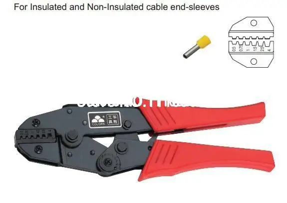 HS-04WFL Insulated And Non-Insulated Ferrules Ratchet Plier Crimper 0.5-4.0mm2 AWG 20-12
HS-04WFL Insulated And Non-Insulated Ferrules Ratchet Plier Crimper 0.5-4.0mm2 AWG 20-12