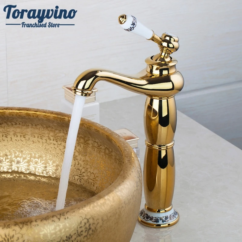 Bathroom Basin Faucet Brass Gold torneira banheiro basin faucet hot & cold Mixer taps Deck Mounted Single Handle sprayer tap
Bathroom Basin Faucet Brass Gold torneira banheiro basin faucet hot & cold Mixer taps Deck Mounted Single Handle sprayer tap