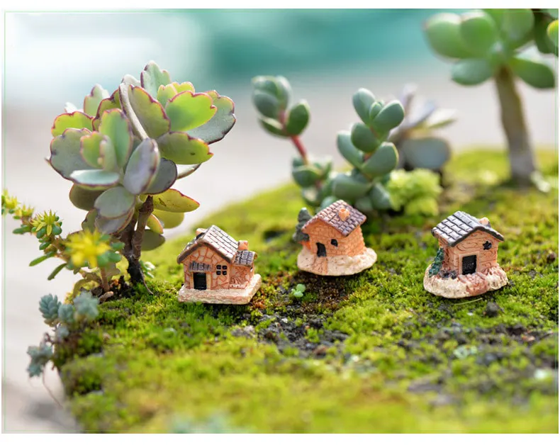 3Pcs/set Mini Resin Crafts House Miniatures Fairy Garden Dollhouse Decoration Moss Terrarium Micro Landscape
3Pcs/set Mini Resin Crafts House Miniatures Fairy Garden Dollhouse Decoration Moss Terrarium Micro Landscape