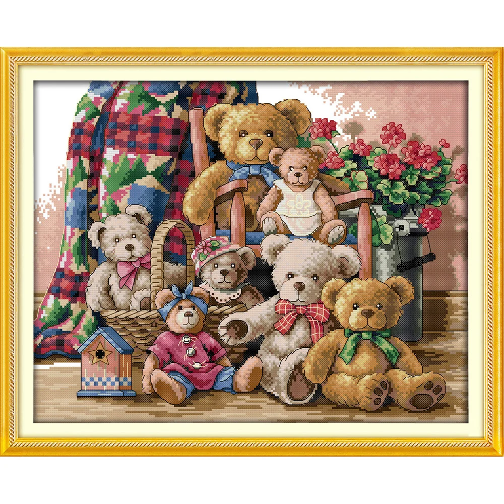 Everlasting Love Christmas Bear Family Ecological Cotton Chinese Cross Stitch Kits Counted Stamped New Store Sales Promotion
Everlasting Love Christmas Bear Family Ecological Cotton Chinese Cross Stitch Kits Counted Stamped New Store Sales Promotion