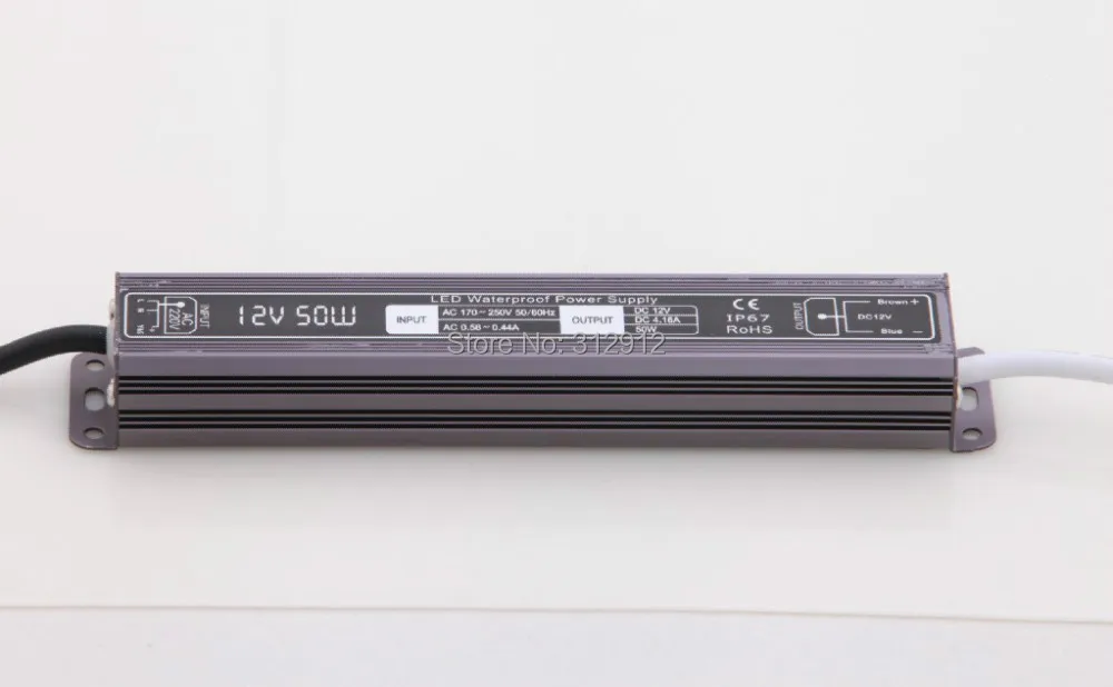 12V/50W waterproof switch mode Power Supply;IP67 rated;AC110-260V input