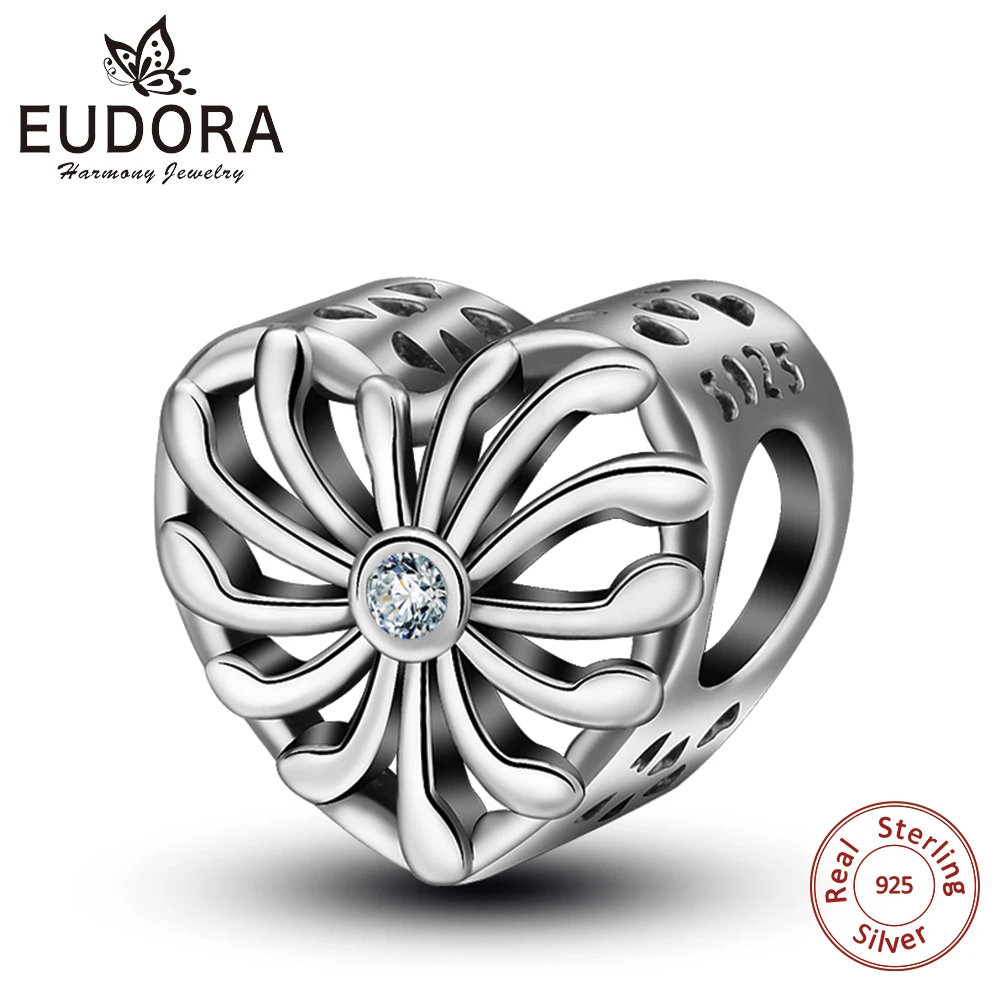 EUDORA, 925 пробы, серебряный, романтичный цветок, сердце, амулеты, полые, CZ бусины, подходят для браслетов и браслетов, сделай сам, ювелирное изде...
EUDORA, 925 пробы, серебряный, романтичный цветок, сердце, амулеты, полые, CZ бусины, подходят для браслетов и браслетов, сделай сам, ювелирное изде...