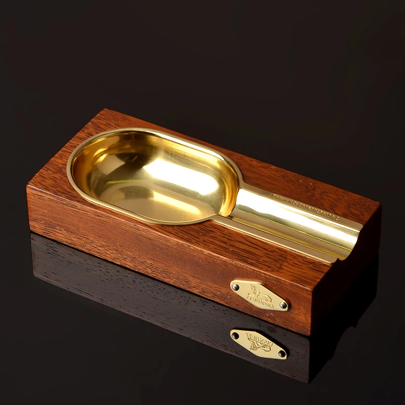 LUBINSKI роскошь ложка в форме метал мербау Вуд сигары пепельница|ashtray|ashtray cigarashtray metal
