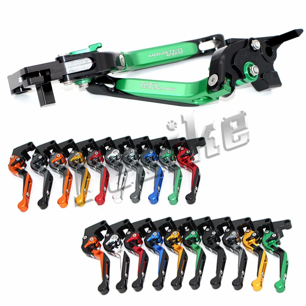 

CNC Brake Clutch Levers Motorcycle For Ducati MONSTER S2R 800 2005 2006 2007 Foldable Extendable Logo (MONSTER S2R800)