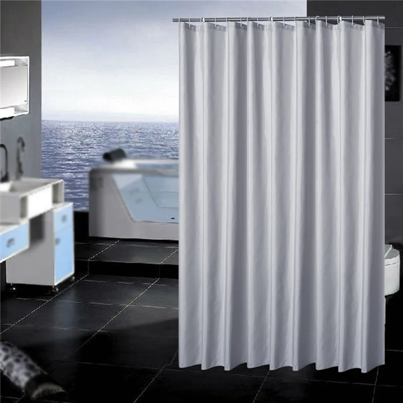 Bath Curtain Solid Color Polyester Fabric Bath Curtain Waterproof Shower Curtain Hooks Bathroom Supplies Shower Curtains Gift
Bath Curtain Solid Color Polyester Fabric Bath Curtain Waterproof Shower Curtain Hooks Bathroom Supplies Shower Curtains Gift