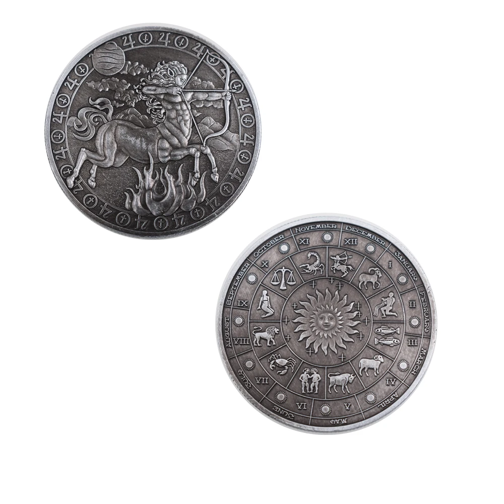 Ancient Souvenir Coin Constellation Lucky Coin Sagittarius Metal Crafts To Child Home Decoration Accessories
Ancient Souvenir Coin Constellation Lucky Coin Sagittarius Metal Crafts To Child Home Decoration Accessories