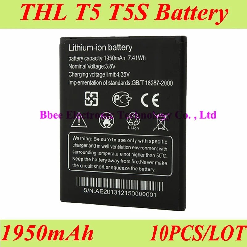 10PCS/LOT 1950mAh Original THL T5 T5S DNS S4705 4705 Battery Batterie Bateria Accumulator AKKU PIL
10PCS/LOT 1950mAh Original THL T5 T5S DNS S4705 4705 Battery Batterie Bateria Accumulator AKKU PIL