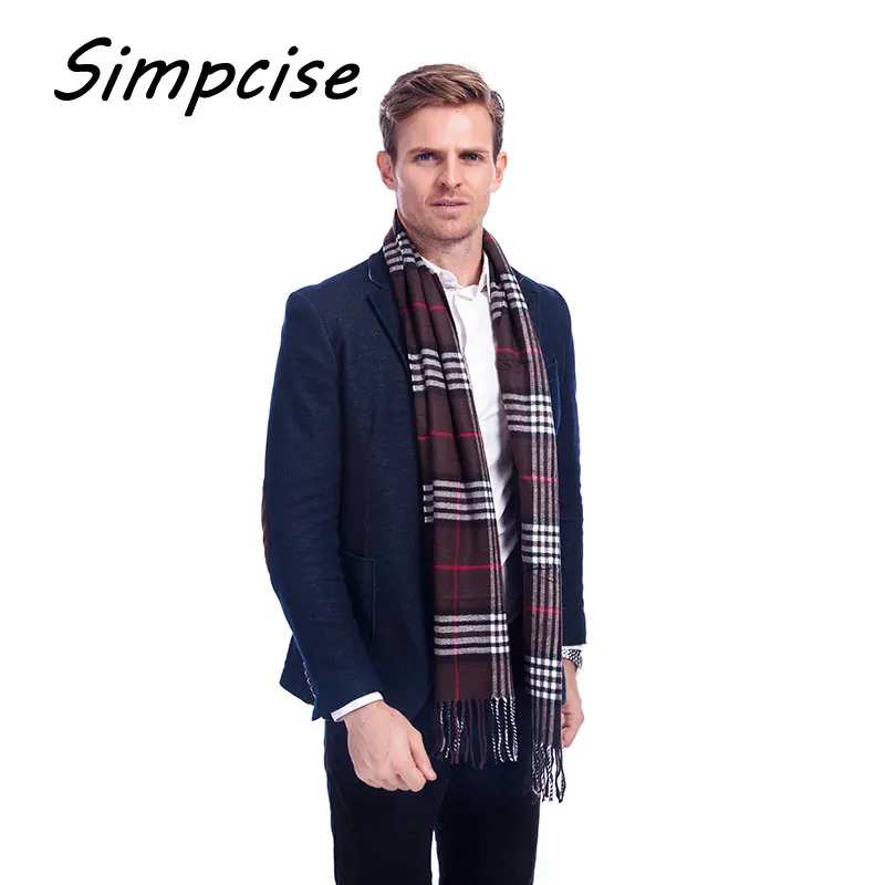 [Simpcise] известный бренд дизайн новый мужской теплый мягкий кашемировый акриловый