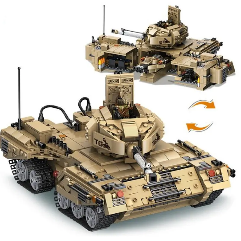 Горячая Военная серия строительные блоки Танк Play-mobile модель 2 в 1 деформационный резервуар блоки Сборка игрушки для детей brinquedo
Горячая Военная серия строительные блоки Танк Play-mobile модель 2 в 1 деформационный резервуар блоки Сборка игрушки для детей brinquedo