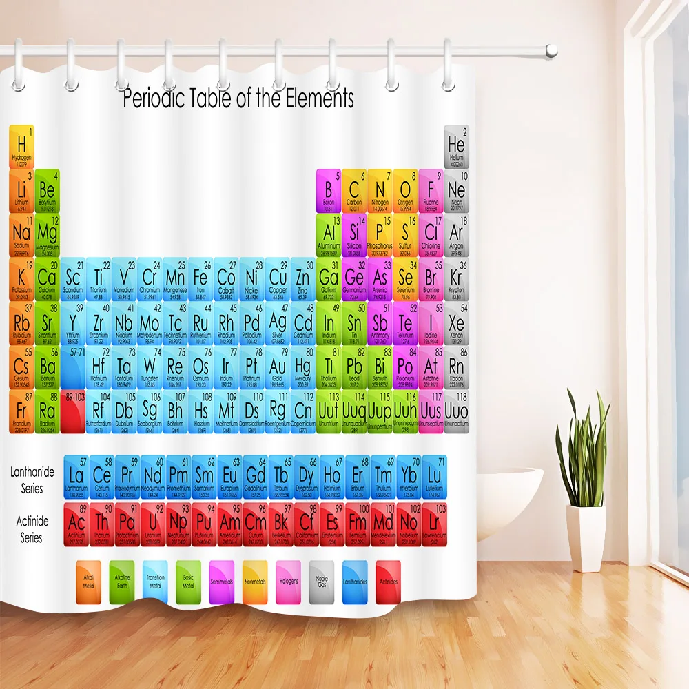 LB Periodic Table of Chemical Elements Shower Curtains High Quality Polyester Bright Waterproof Colorful Fabric Bathroom Curtain
LB Periodic Table of Chemical Elements Shower Curtains High Quality Polyester Bright Waterproof Colorful Fabric Bathroom Curtain
