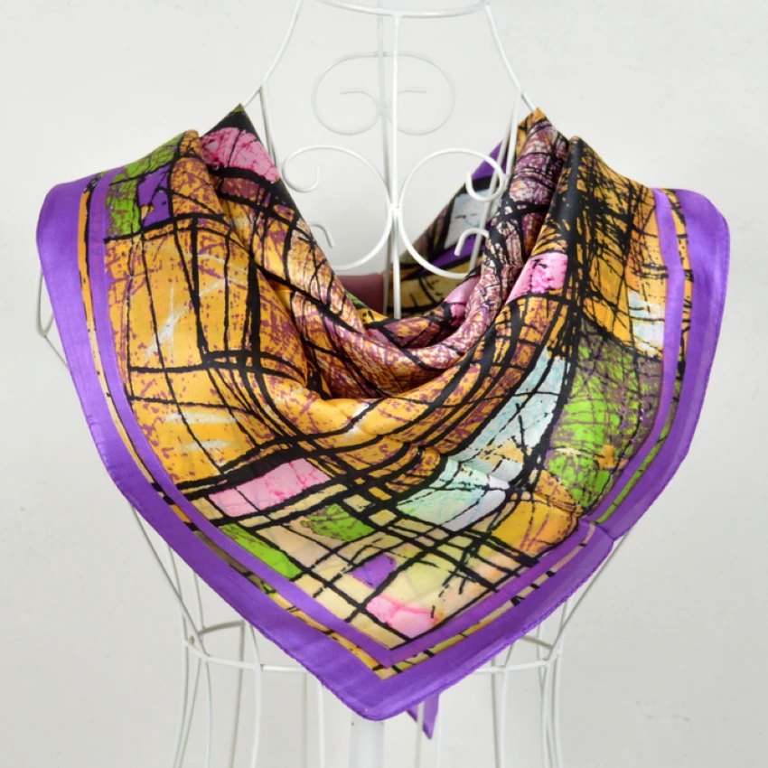 Purple Female Geometric Pattern Large Silk Scarf Hot Sale 100% Crepe Satin Silk Scarf Shawl Spring Autumn Scarves Wraps Printed
Purple Female Geometric Pattern Large Silk Scarf Hot Sale 100% Crepe Satin Silk Scarf Shawl Spring Autumn Scarves Wraps Printed