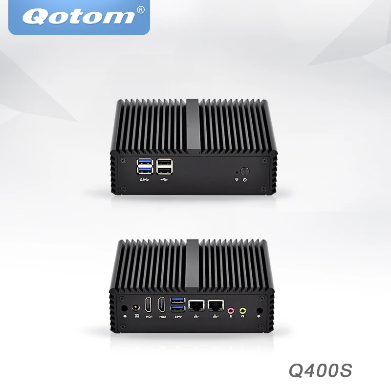 Мини ПК Qotom Intel Core i3 i5 промышленный микро система Barebone двухъядерный двойной lan