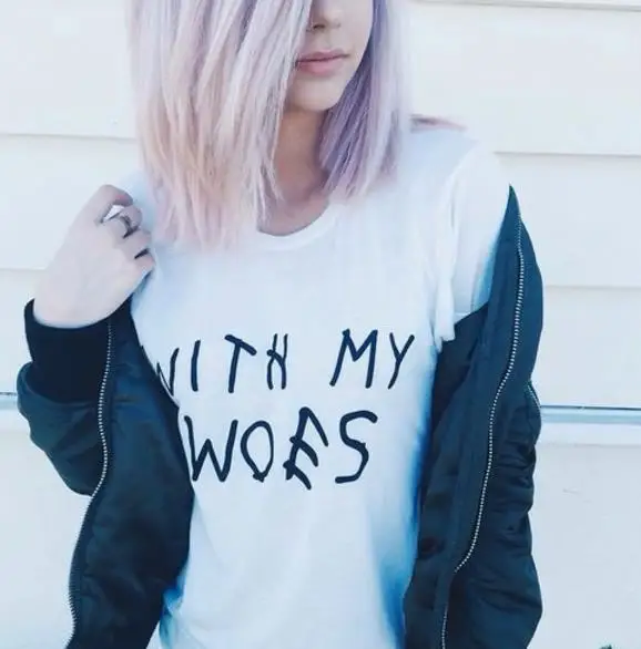WITH MY WOES с буквенным принтом Футболка хлопок Повседневная рубашка для детей; Цвет белый, черный; Верхний тройник битник HH203-5
WITH MY WOES с буквенным принтом Футболка хлопок Повседневная рубашка для детей; Цвет белый, черный; Верхний тройник битник HH203-5