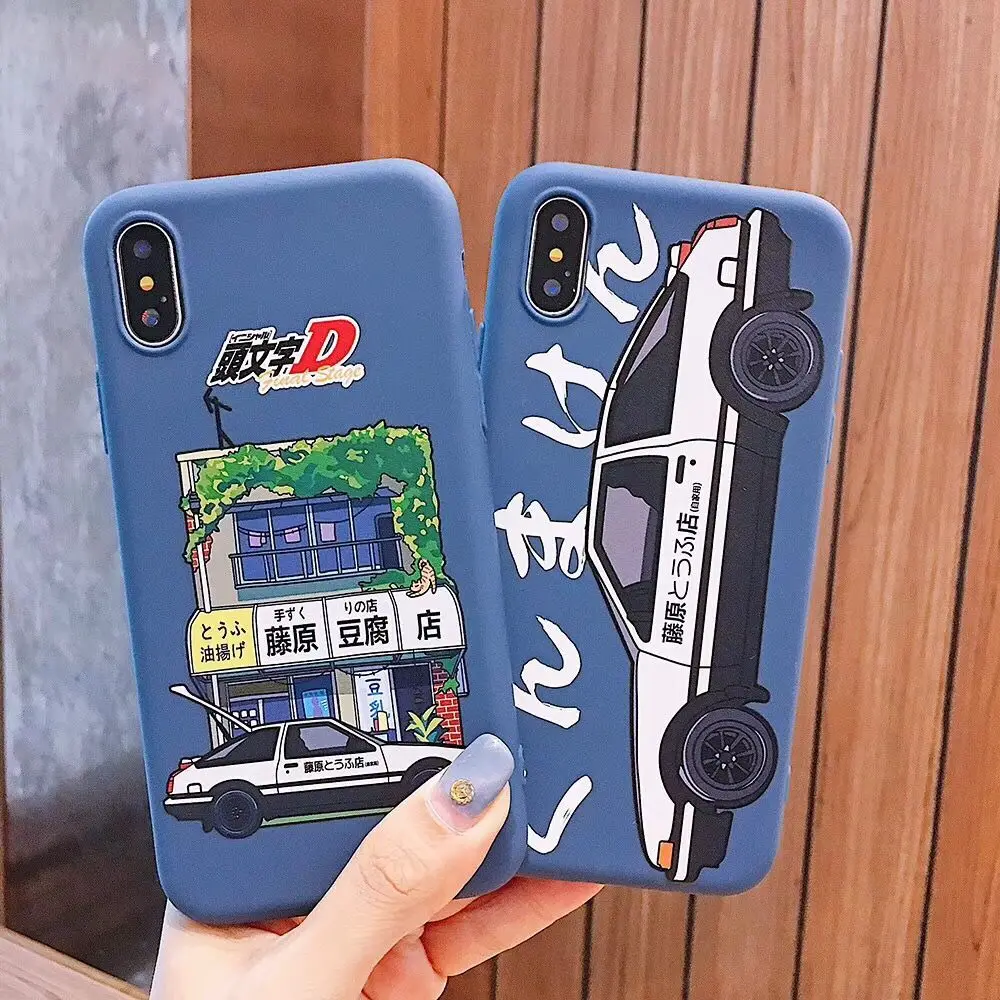 Чехол для телефона INITIAL D Super car AE86 чехол iPhone 12 mini 11 Pro X XS Max XR 7 8 Plus мягкий силиконовый