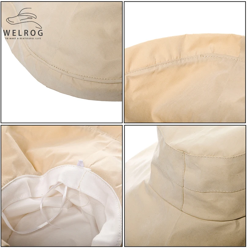 WELROG Women Large Brim Bucket Hats Fashion Ladies Autumn Outdoor UV Protection Hat Korean-style Foldable Hat
WELROG Women Large Brim Bucket Hats Fashion Ladies Autumn Outdoor UV Protection Hat Korean-style Foldable Hat