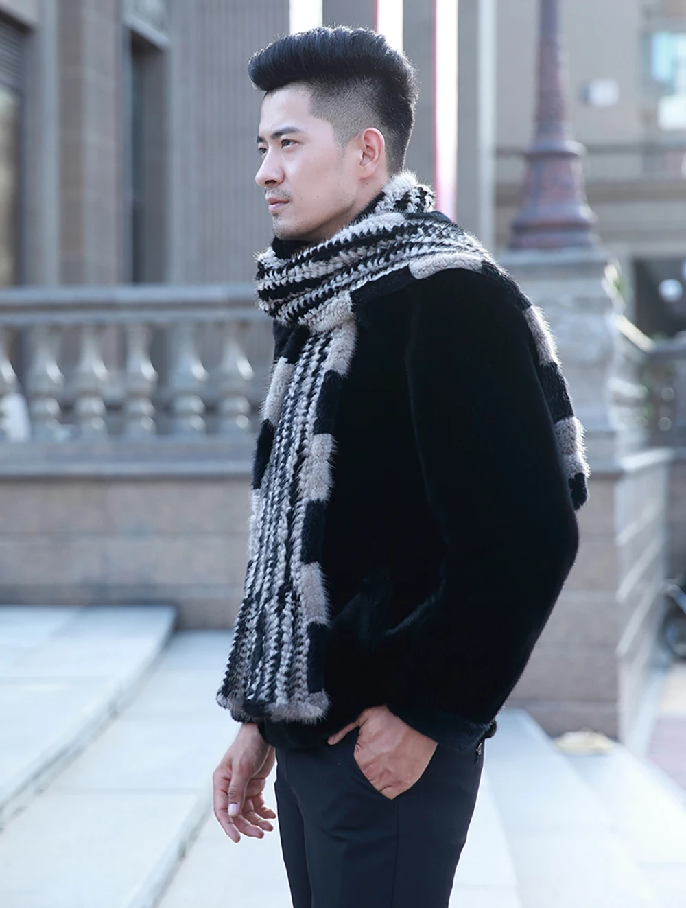 YCFUR Men Scarf Shawl Winter Warm Handmade Knit Real Mink Fur Thick Warm Scarves Male Winter Long Wraps Scarves for Men
YCFUR Men Scarf Shawl Winter Warm Handmade Knit Real Mink Fur Thick Warm Scarves Male Winter Long Wraps Scarves for Men