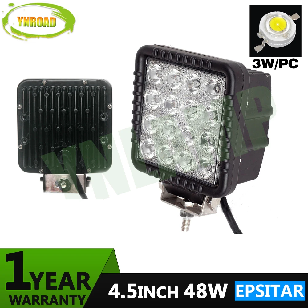 YNROAD 4inch 48W Led work light fog light spot beam for offload truck use 16pcs*3W Epsitar leds IP67 3360LM led driving light
YNROAD 4inch 48W Led work light fog light spot beam for offload truck use 16pcs*3W Epsitar leds IP67 3360LM led driving light