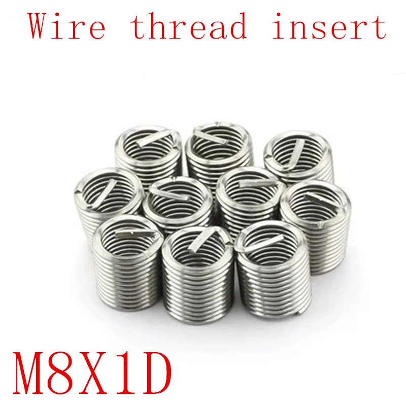 100pcs M8*1.25*1D Wire Thread Insert Stainless Steel 304 Wire Screw Sleeve, M8 Screw Bushing Helicoil Wire Thread Repair Inserts
100pcs M8*1.25*1D Wire Thread Insert Stainless Steel 304 Wire Screw Sleeve, M8 Screw Bushing Helicoil Wire Thread Repair Inserts