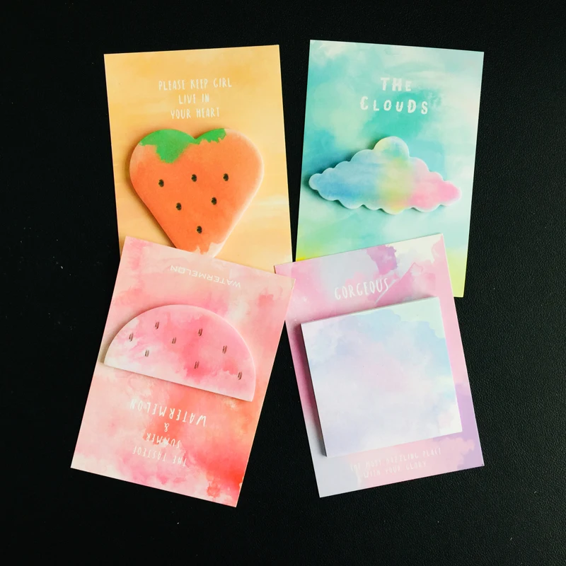 30pages Fresh Watercolor Clouds Strawberry Ice Cream Watermelon Sticky Notes Memo Pads Student Stationery School Office Supply
30pages Fresh Watercolor Clouds Strawberry Ice Cream Watermelon Sticky Notes Memo Pads Student Stationery School Office Supply