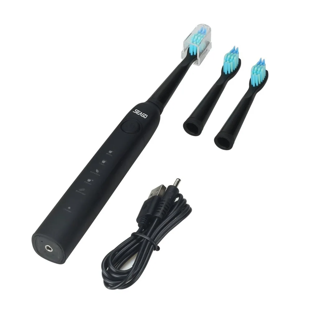 Электрическая зубная щетка Seago с зарядкой от USB, умный таймер, звуковая зубная щетка с 5 дополнительными режимами, массажер для ухода за зубам...
Электрическая зубная щетка Seago с зарядкой от USB, умный таймер, звуковая зубная щетка с 5 дополнительными режимами, массажер для ухода за зубам...