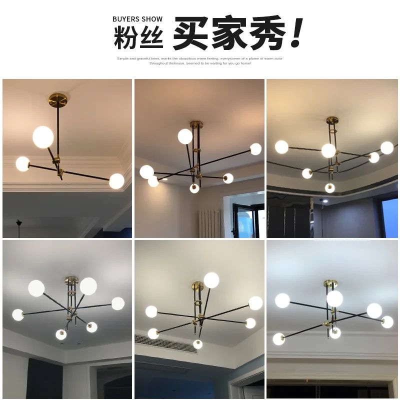 Nordic Minimalist Angle Adjustable Glass Ball Led Chandelier Creative Art Living Room Dining Room Light Fixtures Free Shipping
Nordic Minimalist Angle Adjustable Glass Ball Led Chandelier Creative Art Living Room Dining Room Light Fixtures Free Shipping