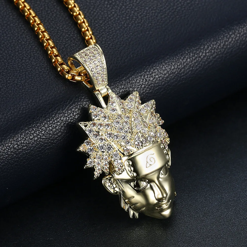 Hip Hop Full AAA CZ Zircon Bling Iced Out Cartoon Uzumaki Pendants Necklace for Men fashion popular Anime Charm necklace
Hip Hop Full AAA CZ Zircon Bling Iced Out Cartoon Uzumaki Pendants Necklace for Men fashion popular Anime Charm necklace