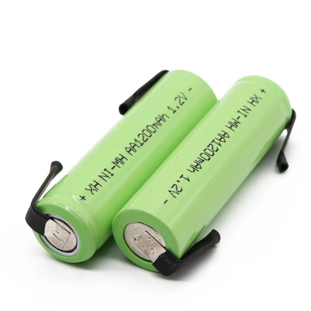 AA перезаряжаемая батарея 1 2 V 1200mah NiMH 14430 aa с припоем булавки для DIY электрическая