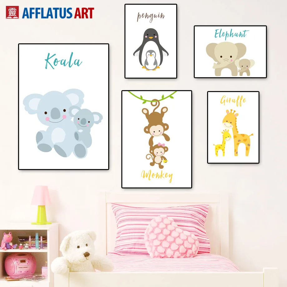 Cute Koala Monkey Penguin Elephant Animals Nordic Posters And Prints Wall Art Canvas Painting Wall Pictures Baby Kids Room Decor
Cute Koala Monkey Penguin Elephant Animals Nordic Posters And Prints Wall Art Canvas Painting Wall Pictures Baby Kids Room Decor