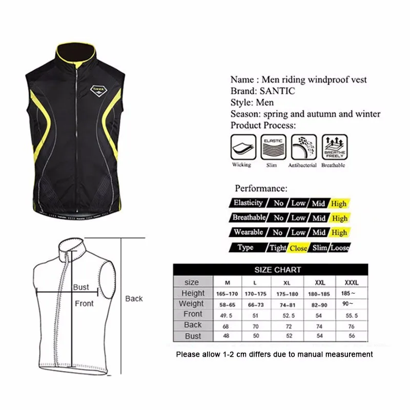 Santic Cycling Vest Windproof Bike Jacket Mountain Bike Windbreaker Sports Vest Bike Wear Clearance
Santic Cycling Vest Windproof Bike Jacket Mountain Bike Windbreaker Sports Vest Bike Wear Clearance