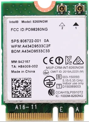 SSEA NEW For Intel Dual Band Wireless-AC 8260 8260NGW NGFF 802.11ac 867Mbps WiFi+Bluetooth 4.2 Wlan Card for HP SPS:806722-001
SSEA NEW For Intel Dual Band Wireless-AC 8260 8260NGW NGFF 802.11ac 867Mbps WiFi+Bluetooth 4.2 Wlan Card for HP SPS:806722-001
