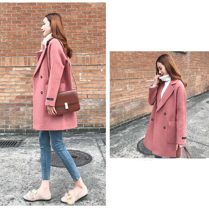 Woolen Coat Female Long Section Korean Blend Jacket Autumn Winter New Double-breasted Casual loose Warm Woolen Coat Ladies z45
Woolen Coat Female Long Section Korean Blend Jacket Autumn Winter New Double-breasted Casual loose Warm Woolen Coat Ladies z45