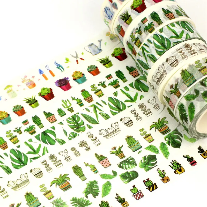 10M Succulent Cactus set Washi Tape Planner Scrapbooking Cute Cinta Adhesiva Decorativa Masking Tape Japanese Office Stationery
10M Succulent Cactus set Washi Tape Planner Scrapbooking Cute Cinta Adhesiva Decorativa Masking Tape Japanese Office Stationery