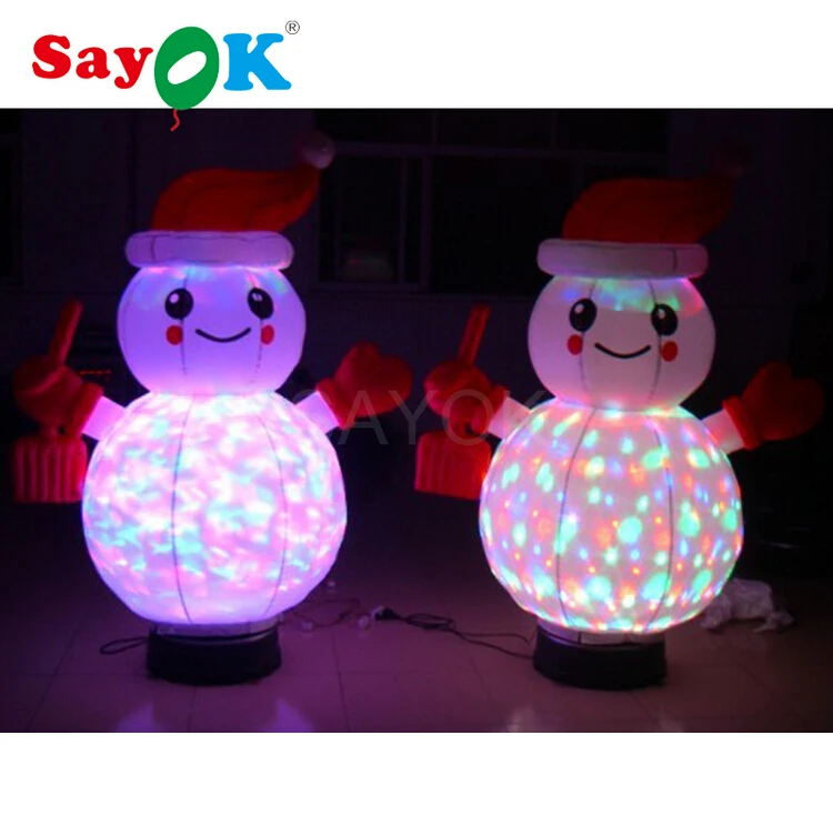 

6.56ft Tall Christmas Decoration Inflatable Snowman with Magic Led Lights Christmas Holiday Decoration for Home/Party/Yard