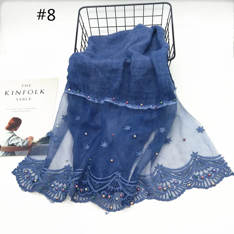 Lace Edges Pearl Muslim Hijabs Viscose Cotton Scarves Women Plain Maxi Muffler Shawl Tudung Turban Turkish Hijabs Solid Wraps
Lace Edges Pearl Muslim Hijabs Viscose Cotton Scarves Women Plain Maxi Muffler Shawl Tudung Turban Turkish Hijabs Solid Wraps