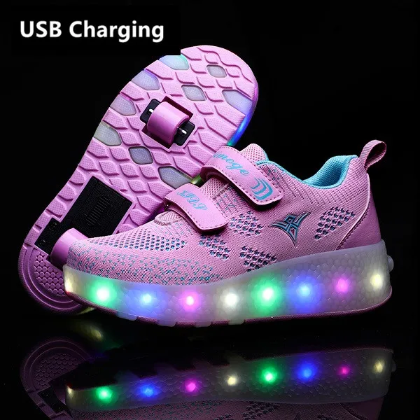 2019 Children Shoes USB Charging Kids Glowing Sneakers with Two Wheels Kids Roller Skate Shoes Led Light Up Shoes for Boys Girls
2019 Children Shoes USB Charging Kids Glowing Sneakers with Two Wheels Kids Roller Skate Shoes Led Light Up Shoes for Boys Girls