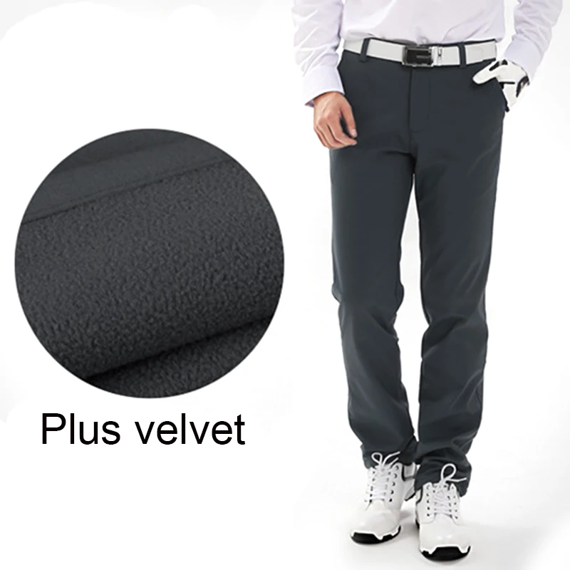 New PGM Golf Clothing Pants for Men Sportwear Slim Clothes Winter/Autumn Plus Velvet Thick Keep Warm Trousers Golf/Tennis Pant | Спорт и