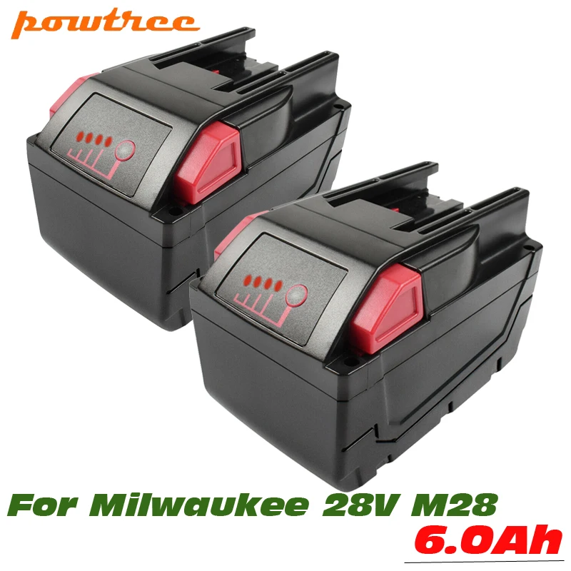 2 упаковки, сменные литий-ионные батареи для Milwaukee, 28 в, 2830 Ач, M28, 48-11-0730,-20
2 упаковки, сменные литий-ионные батареи для Milwaukee, 28 в, 2830 Ач, M28, 48-11-0730,-20